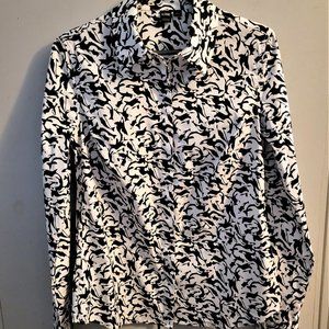 ICone Black/White Patterned Collared Blouse - SP